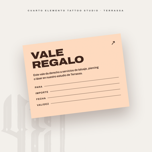 Vale regalo de Cuarto Elemento Tattoo Studio